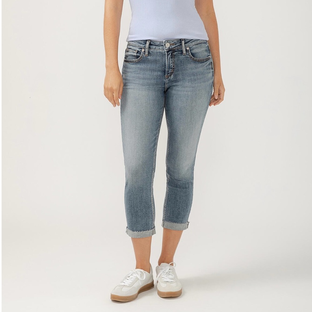 Silver Jeans Light Blue Cropped Ankle Jeans